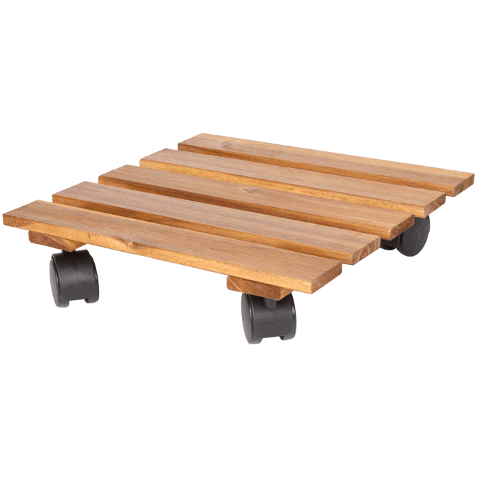 Houten plantentrolley