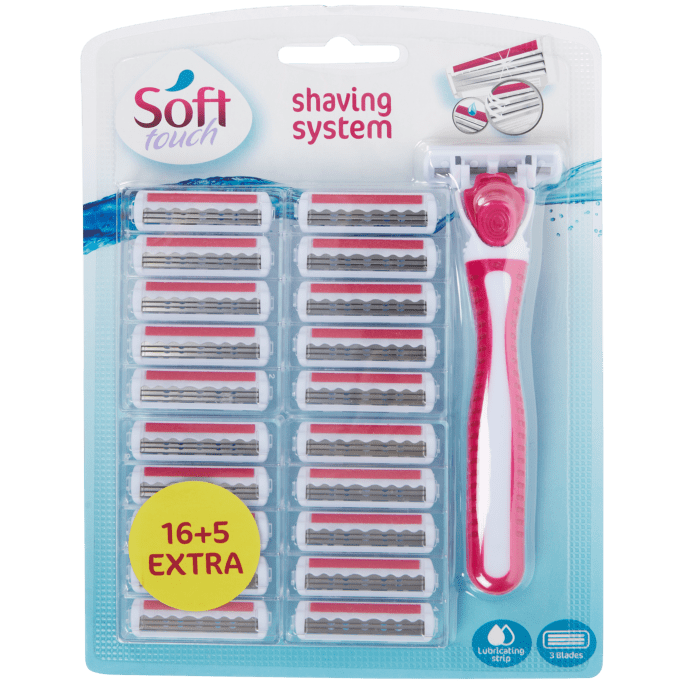 Soft Touch scheermes met extra mesjes