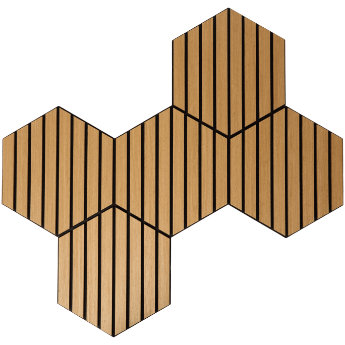 Zeshoekige wandpanelen