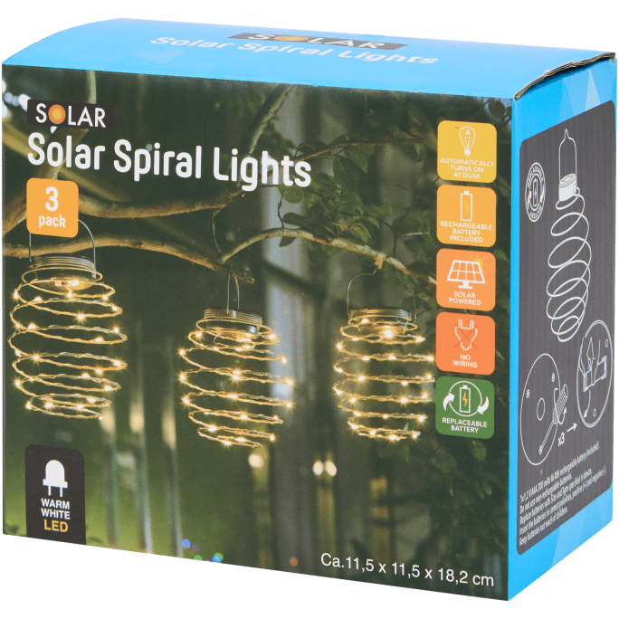 Solar spiraalverlichting op zonne-energie