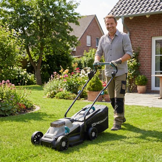 Accugrasmaaier 20V met opvangbak