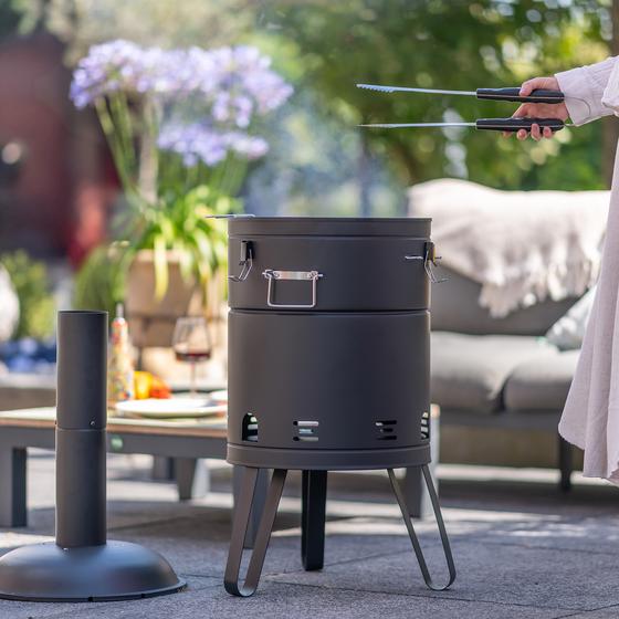 2-in-1 barbecue en vuurton