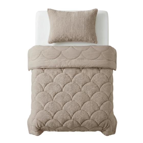 Lazy all-in-one dekbed Teddy fur - taupe
