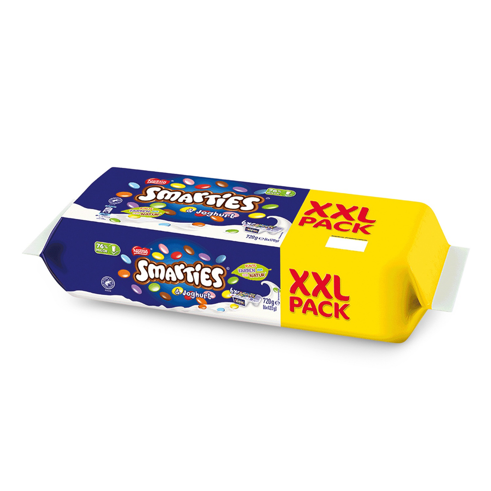 XXL NESTLÉ Smarties joghurt vaníliaízű, 6 x 120 g