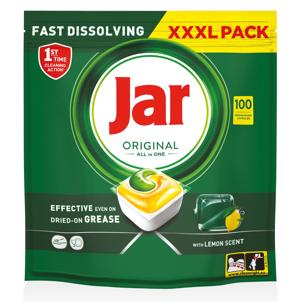 JAR All in One mosogatógép-tabletta, lemon, 100 darab