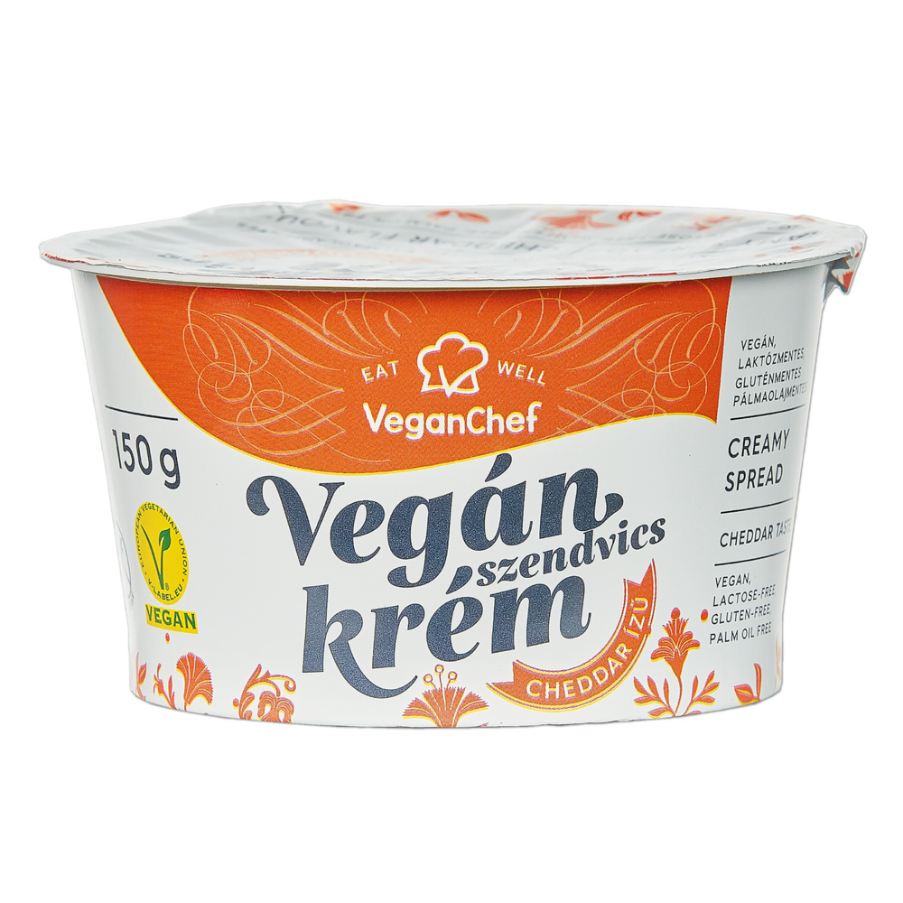 VEGANCHEF Vegán szendvicskrém, cheddar ízű, 150 g