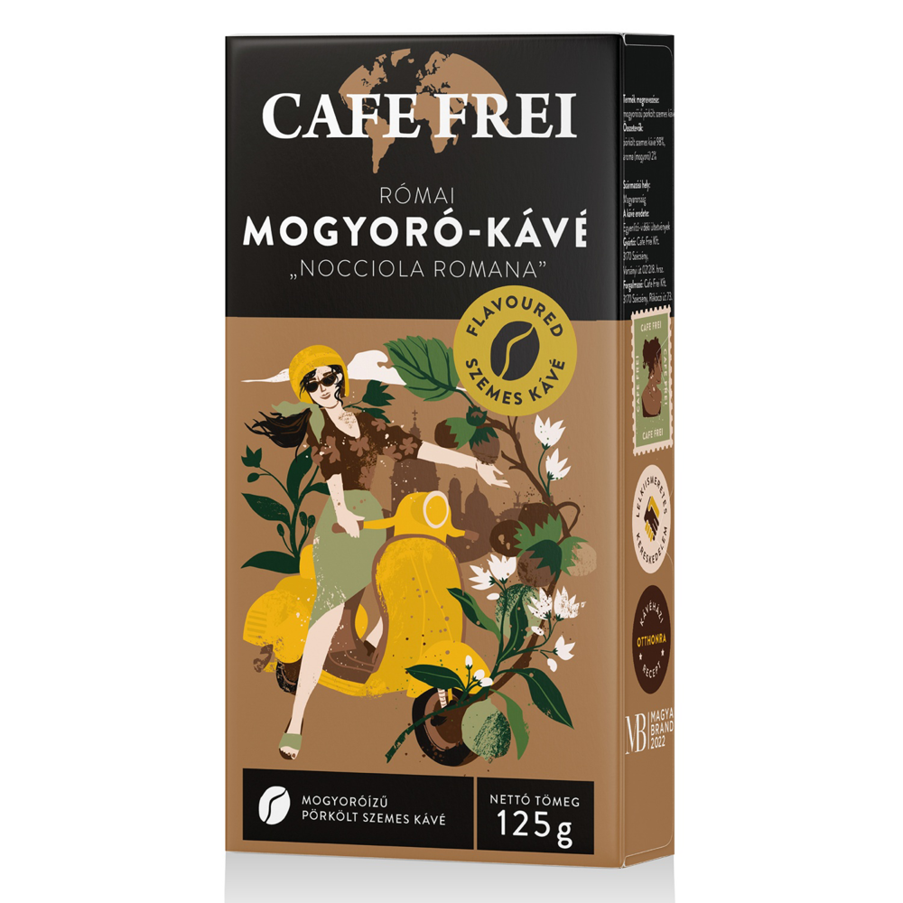 CAFE FREI Szemes kávé, mogyoró-kávé, 125 g