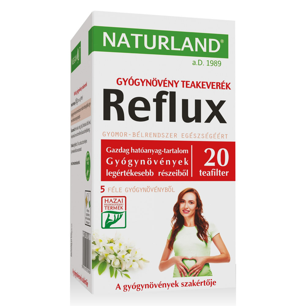 NATURLAND Funkcionális teaválogatás, Reflux, 20 filter