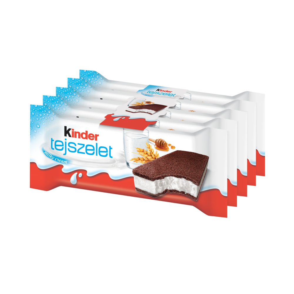 KINDER Tejszelet tejes krémmel töltött sütemény, 140 g, 5 x 28 g