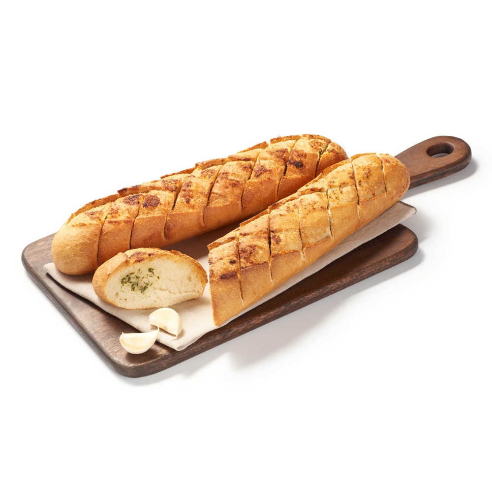 AZON MELEGÉBEN Fokhagymás vajas bagett, helyben sütött, 165 g