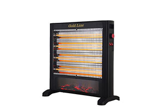 תנור חימום קוורץ - 4 גופי חימום כולל אפקט להבה