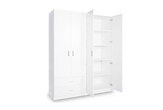 ארון 4 דלתות תליה מדפים ומגירות