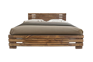 מיטה זוגית 140X190מעץ מלא + מזרן קפיצים מתנה<strong></strong>