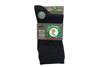 גרביים לחולי סכרת ללא תפרים, מונע לחצים וסימני לחץ על עור הרגל 