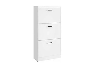 ארון נעליים בצבע לבן 3 תאים דגם הלן