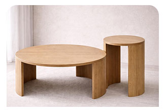 סט שולחנות עץ דגם ליאו