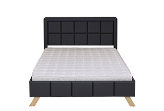 מיטה מעוצבת דמוי עור + מזרן קפיצים מתנה