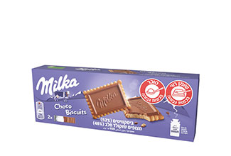 ביסקוויטים מצופים שוקולד חלב