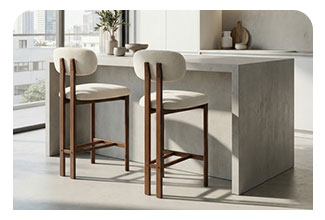 סט 4 כסאות בר דגם מילאנו