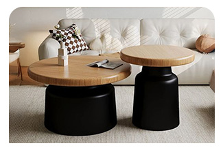 זוג שולחנות סלון מעוצבים