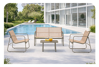 מערכת ישיבה לחצר ארבעה חלקים דגם TOLOZ