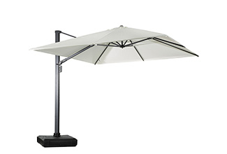 שמשיה רגל צד 3X3 מטר צבע שמנת עם בסיס מים