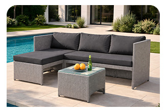 מערכת ישיבה פינתית לחצר דגם SantaMonica