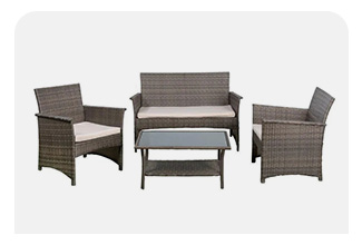 מערכת ישיבה ראטן דגם ווגאס