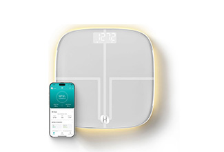 משקל דיגיטלי עם תאורה ואפליקציה