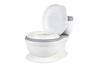 סיר גמילה בצורת אסלה עם קולות הורדת מים