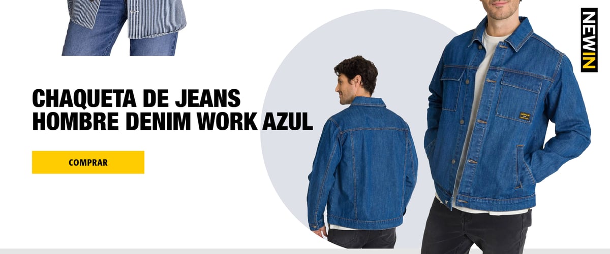 Chaqueta de jeans hombre work azul