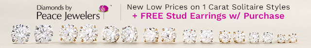 New Low Prices on 1 Carat Solitaire Styles + FREE Stud Earrings w/ Purchase