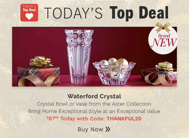 524-378 | Brand New! | Crystal Bowl or Vase from the Aster CollectionBring Home Exceptional Style at an Exceptional Value$87.99 Today with Code: THANKFUL20