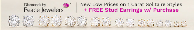 New Low Prices on 1 Carat Solitaire Styles + FREE Stud Earrings w/ Purchase