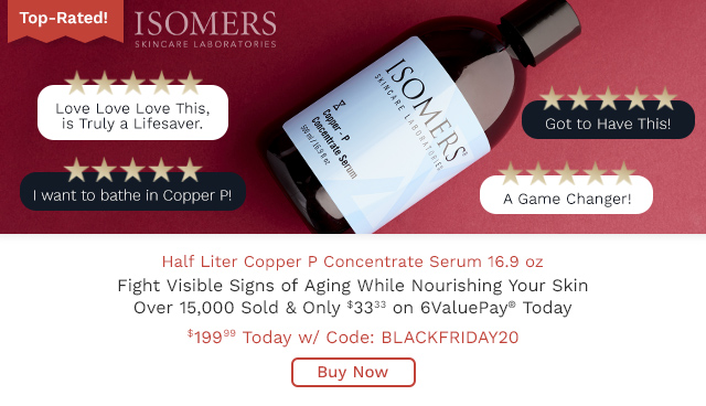 313-803 | ISOMERS Skincare Half Liter Copper P Concentrate Serum 16.9 oz