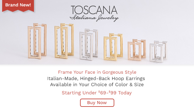 215-956 | Brand New, Italian-Made, Hinged-Back Hoop Earrings - Available in Your Choice of Color & Size | $69-$99 | Frame Your Face in Gorgeous Style