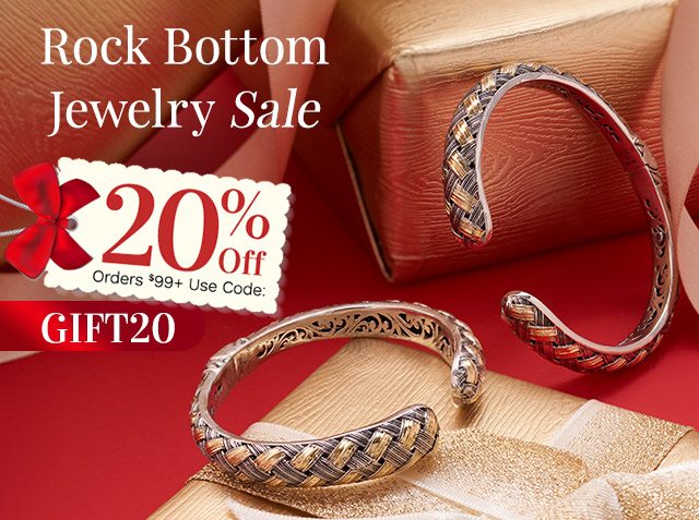 204-146 | Rock Bottom Jewelry Sale | 20% Off Orders $99+ Use Code: GIFT20