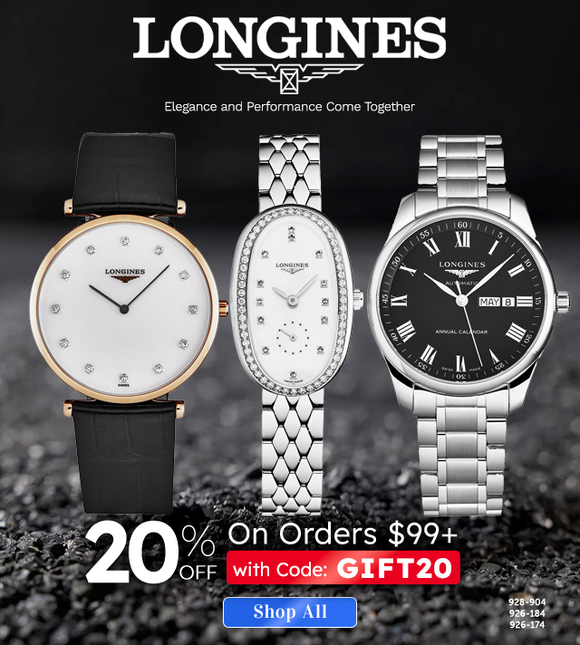 926-184, 926-174, 928-904 | Longines - Use Code GIFT20 for 20% Off Orders $99+