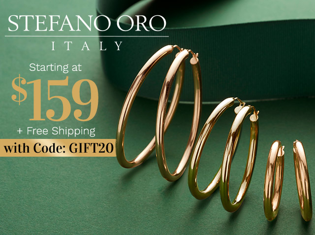 200-819 | Starting at $159 + Free Shipping w/ code GIFT20One of the Top Selling Hoops in Stefano Oro's Collection with a Brand New Mini Option