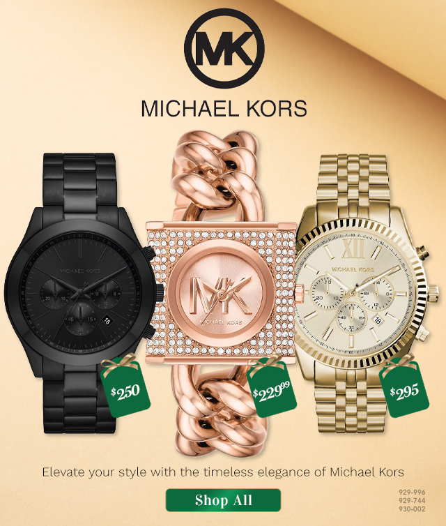 929-996, 929-744, 930-002 | Elevate your style with the timeless elegance of Michael Kors