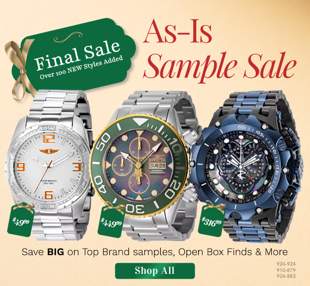 924-924, 910-879  924-883 | FINAL SALE! Save BIG on Top Brand samples, Open Box Finds & More