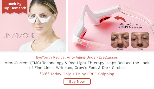 324-241 | Luna'Mour EyeYouth Revival EMS + Light Therapy Anti-Aging Under Eye Device