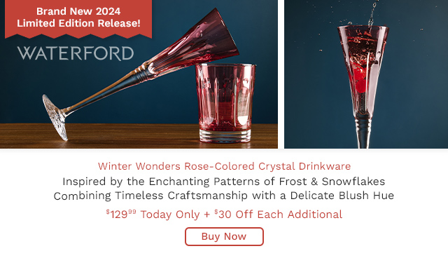 525-064 | Waterford Crystal Winter Wonders Rose Color Drinkware