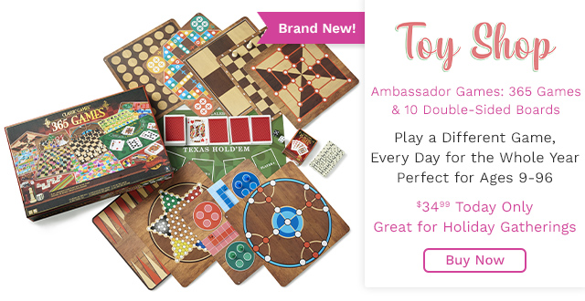 524-844 | Ambassador Games: 365 Games & 10 Double Sided Boards