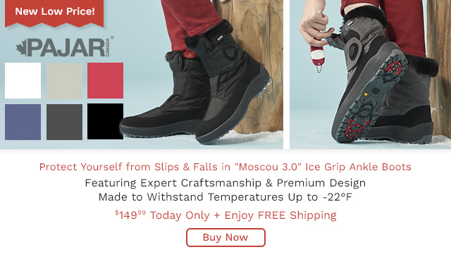 774-551 | Pajar Canada "Moscou 3.0" Ice Grip Ankle Boots