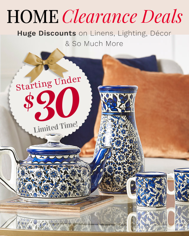 512-195, 512-197, 512-212, 512-199 | Home Clearance Deals Starting Under $30! | Huge Discounts on Linens, Lighting, Décor & More