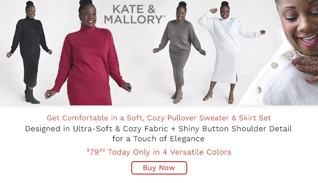 775-745 | Kate & Mallory® Pullover Sweater & Skirt Set