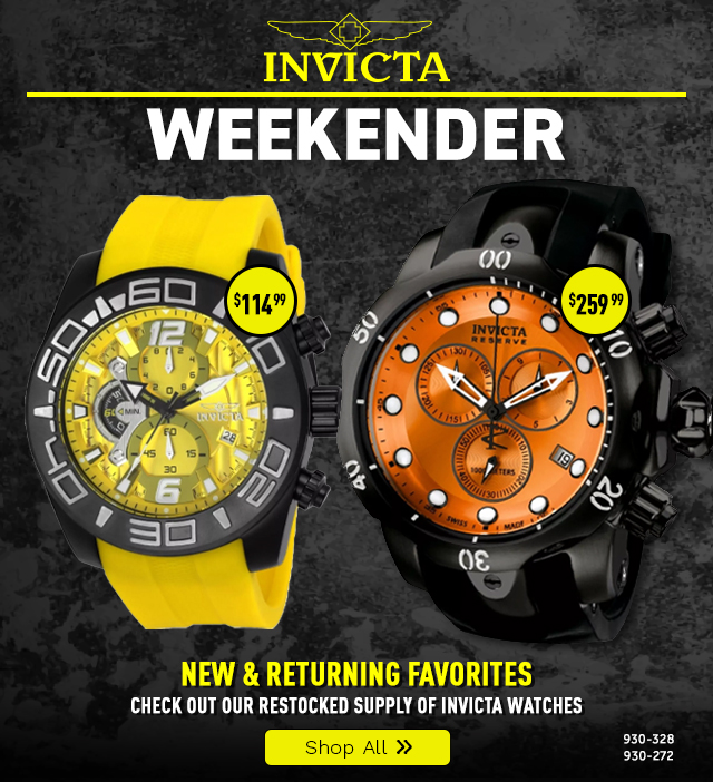 930-328, 930-272 | Invicta Weekender - New & Returning Favorites