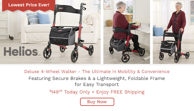 006-490 | Helios Choice of Color 4-Wheel Walker