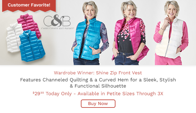 775-773 | C&B Shine Zip Front Vest